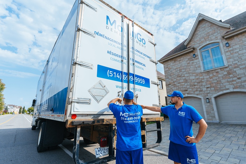 MovinGo movers securing the moving truck after a residential move